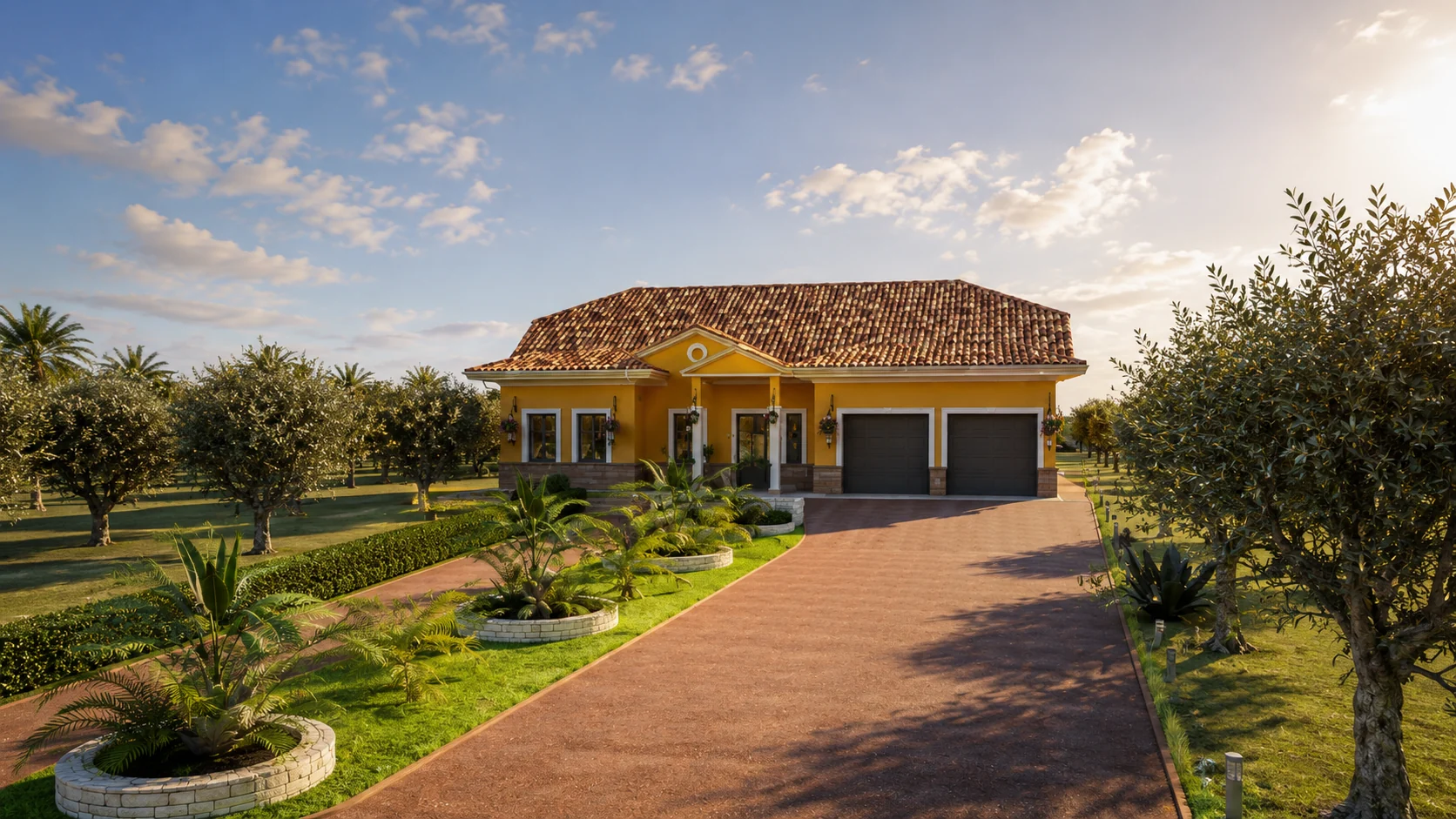 Residential development in an olive grove in Alicante Spain