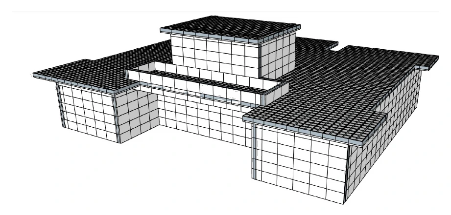 Integrated ISB® wall and floor building structure illustrating the coordinated structural system