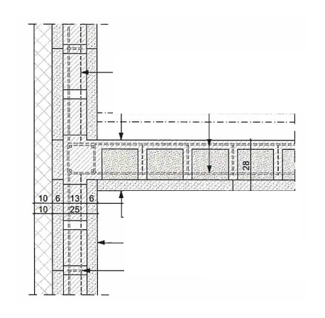 Conexión estructural ISB® entre muro y forjado