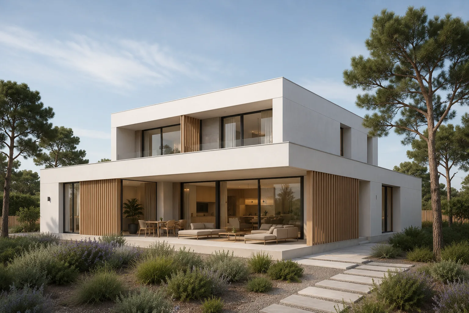 Casa moderna en España que muestra las posibilidades arquitectónicas del sistema constructivo ISB®